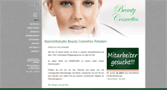 Desktop Screenshot of beauty-cosmetics-potsdam.de