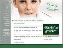 Tablet Screenshot of beauty-cosmetics-potsdam.de